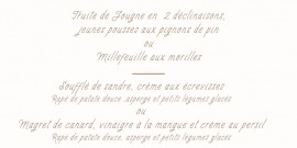 Menu Fête des Mères 25 Mai 2025