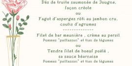 Menu Fête des Mères 31 Mai 2026
